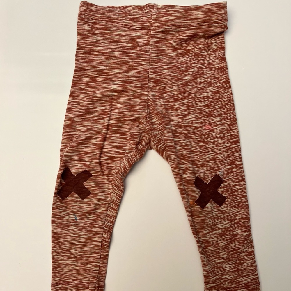 Red and white legging. Bought for a girl but could wear for a boy.